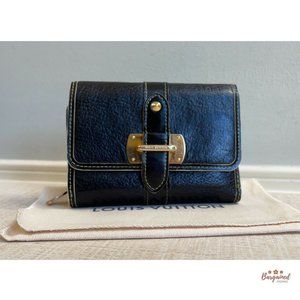 Authentic Louis Vuitton Black Suhali Goatskin Leather Le Somptueux Wallet